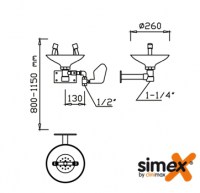 SIMEX LAVA-OJOS MURAL ABS